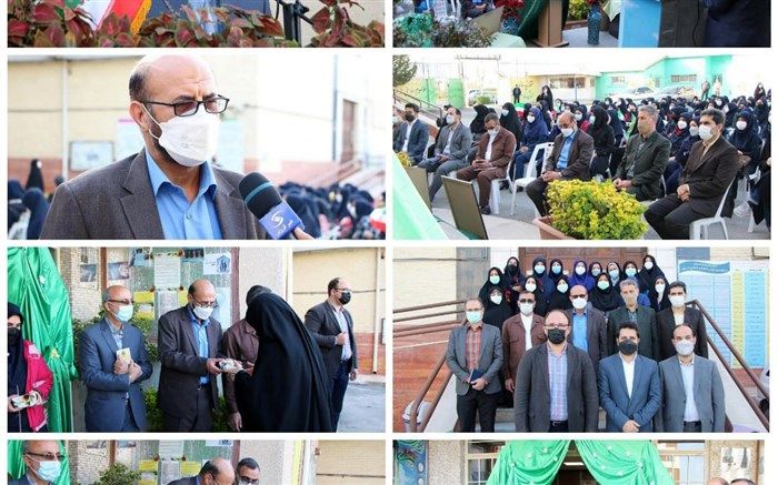 مراسم نمادین آغاز آموزش‌های حضوری مدارس در قزوین