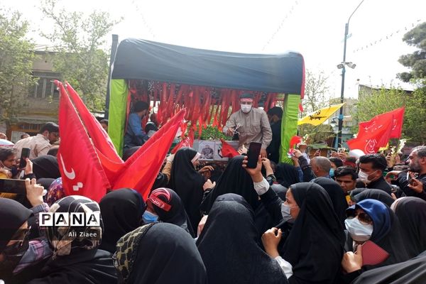 مراسم تشییع پیکر شهید محمد اصلانی در مشهد