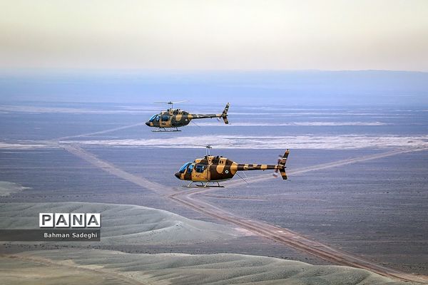 تمرین رژه بالگردی هوانیروز ارتش