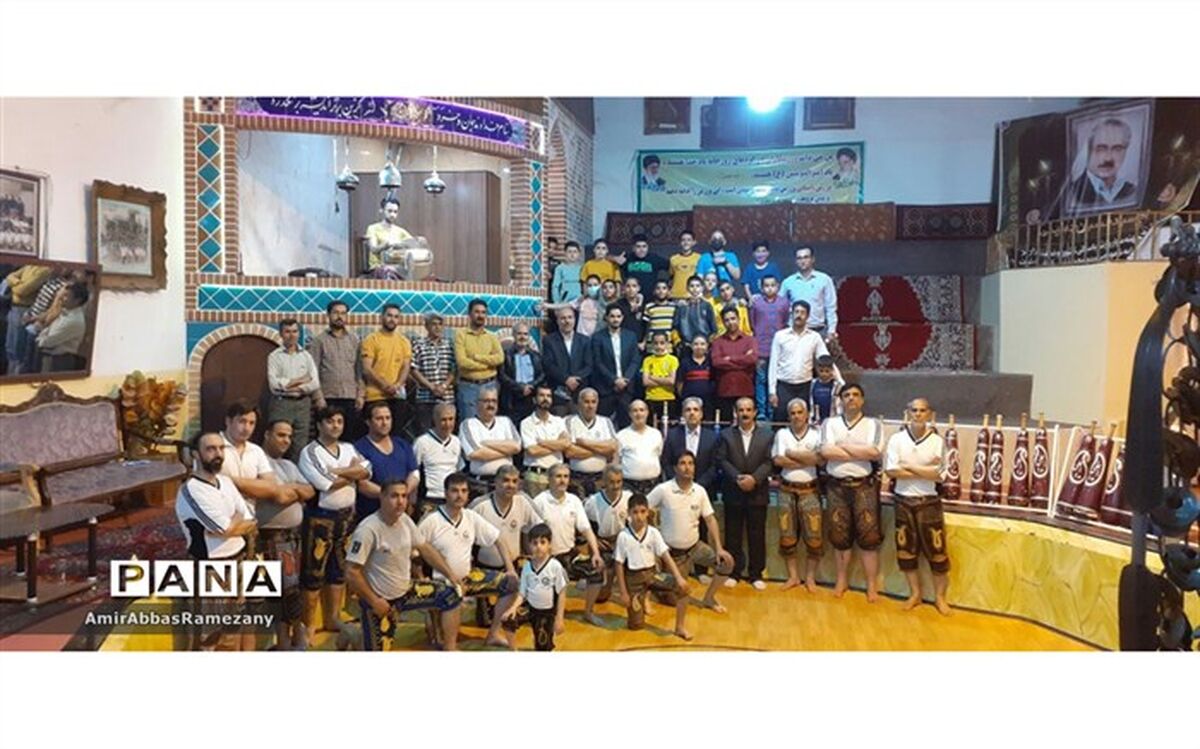 حضور دانش‌آموزان دبستان فضیلت کاشمر دز گود باستانی باشگاه برق