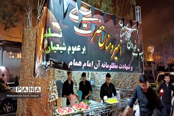 برپایی ایستگاه صلواتی به‌مناسبت شهادت حضرت علی(ع) در چابهار