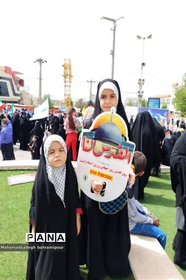حمایت کودکان و نوجوانان کهگیلویه و بویراحمد از مردم مظلوم فلسطین