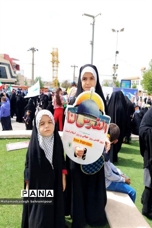 حمایت کودکان و نوجوانان کهگیلویه و بویراحمد از مردم مظلوم فلسطین