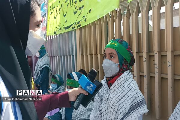 شور و اشتیاق حضور دانش‌آموزان زاهدانی در راهپیمایی روز قدس