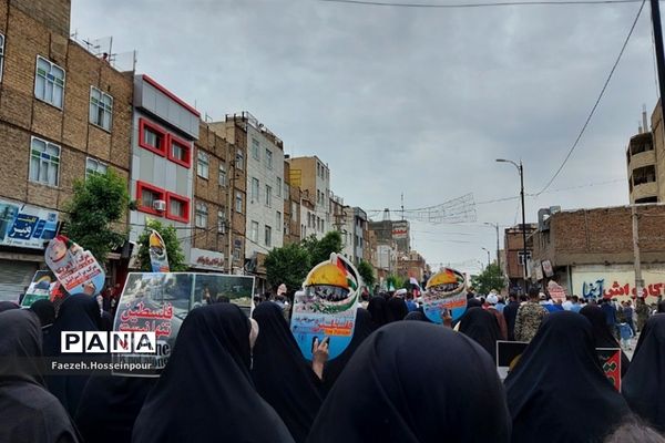 حضور پرشور نسل انقلابی مردم بهارستان‌دو در راهپیمایی روز قدس