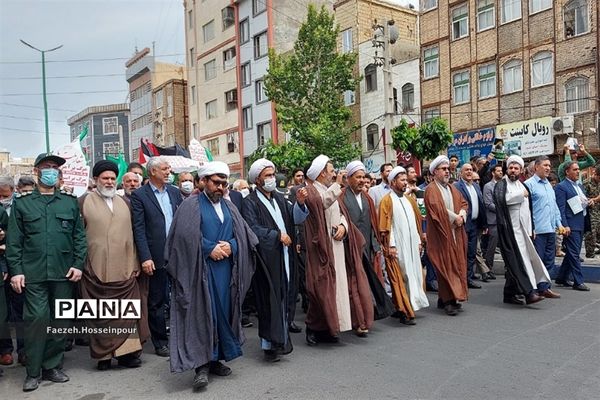 حضور پرشور نسل انقلابی مردم بهارستان‌دو در راهپیمایی روز قدس