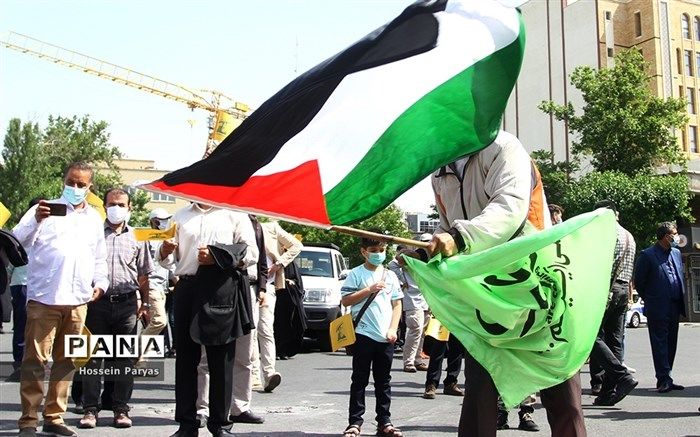 دانش‌‌آموزان اندیمشکی از علت حضور خود در راهپیمایی روز قدس می‌گویند/فیلم