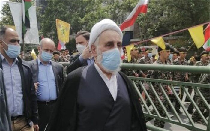 حجت‌الاسلام ناطق نوری در راهپیمایی روز قدس حضور یافت