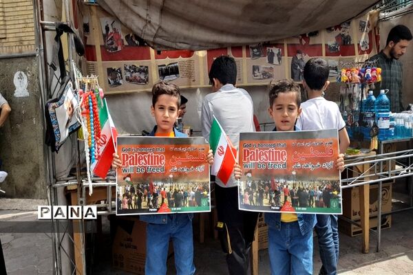 ندای مرگ بر اسرائیل در قرچک طنین‌انداز شد