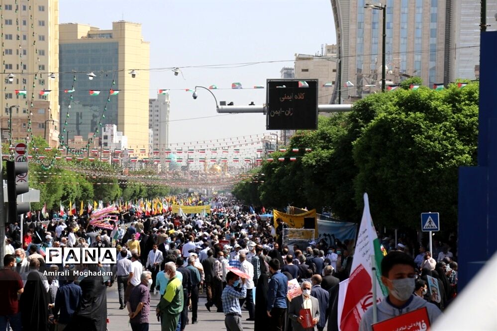 حضور وزیر بهداشت در راهپیمایی روز قدس