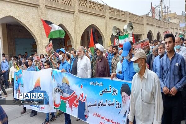 راهپیمایی روز قدس در شهرستان شوشتر