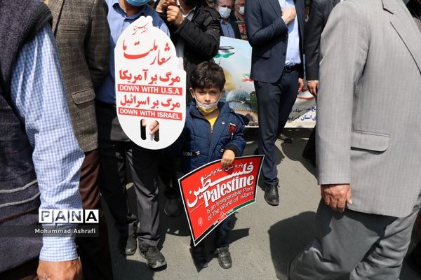 حضور پرشور فرهنگیان و دانش‌آموزان آذربایجان غربی در راهپیمایی روز قدس