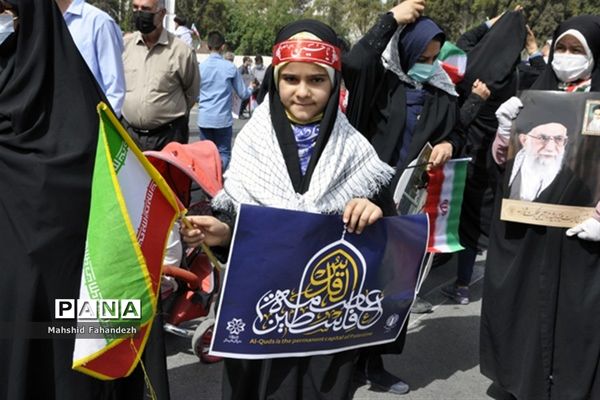 حضور کودکان و نوجوانان در راهپیمایی روز قدس شیراز