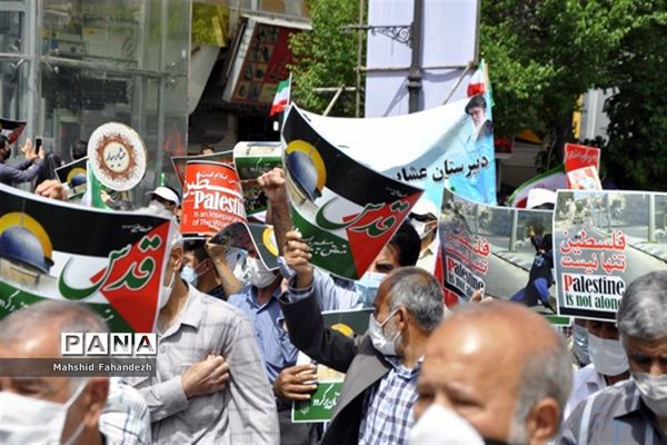 حضور پرشور مردم شیراز در راهپیمایی  روز قدس