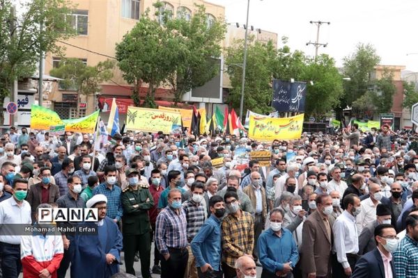 حماسه حضور مردم آباده در حمایت از مردم مظلوم فلسطین