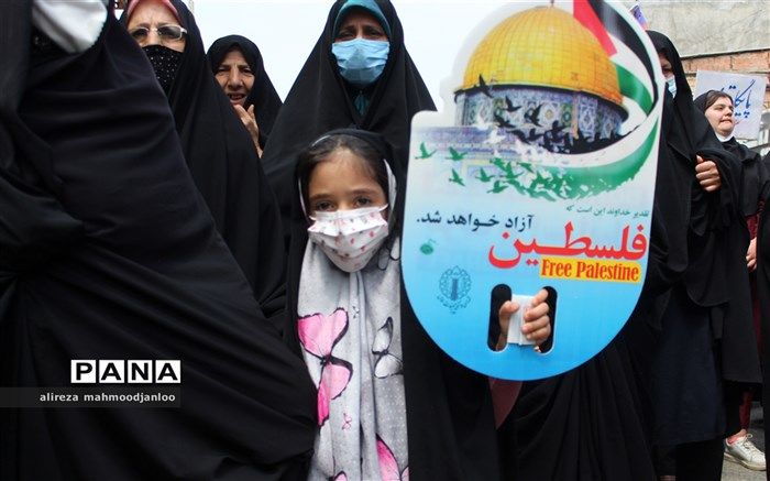 نوای آزادی قدس در شهرستان گلوگاه/فیلم