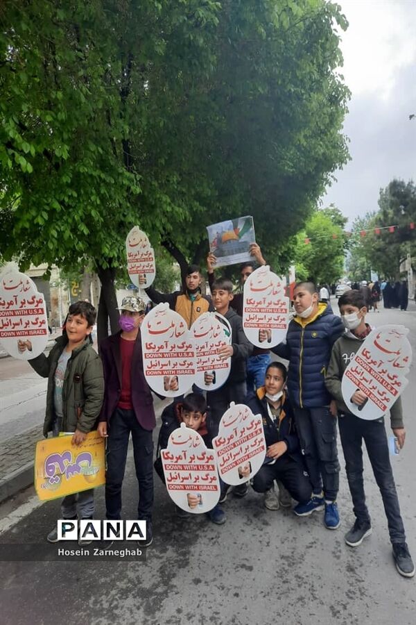 راهپیمایی روز قدس در همدان