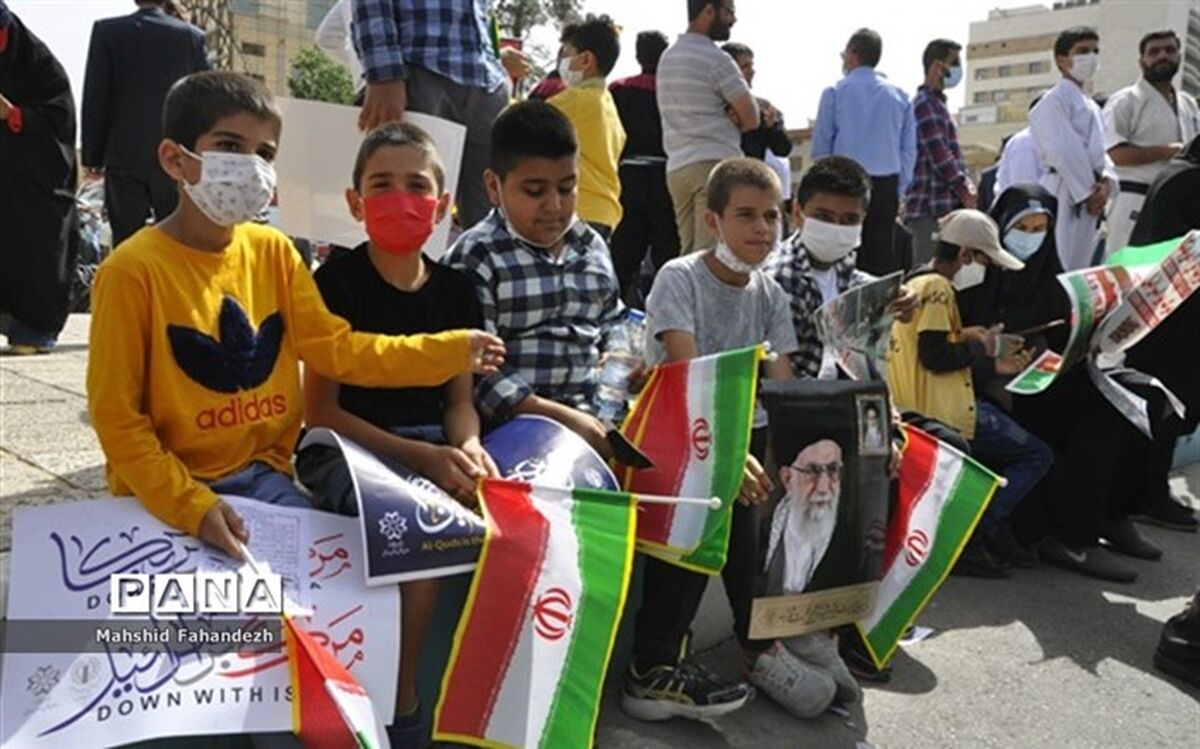 حمایت کودکان شهرستان آباده از کودکان مظلوم فلسطین