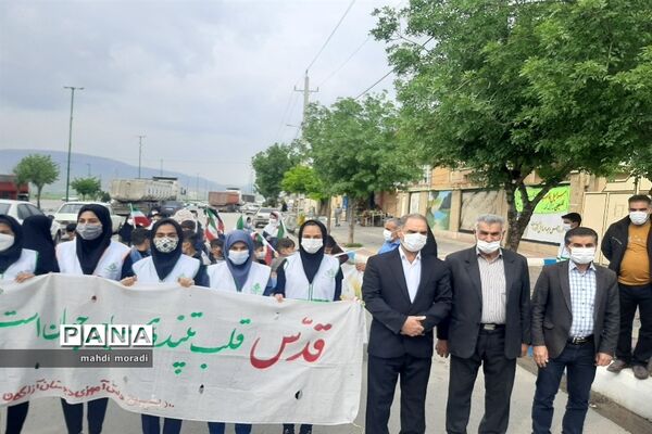 حضور گسترده دانش‌آموزان تشکیلات پیشتازان در راهپیمایی روز قدس