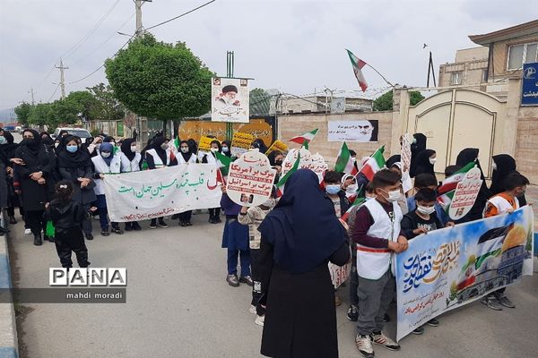 حضور گسترده دانش‌آموزان تشکیلات پیشتازان در راهپیمایی روز قدس