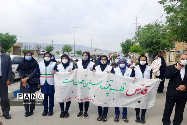 حضور گسترده دانش‌آموزان تشکیلات پیشتازان در راهپیمایی روز قدس