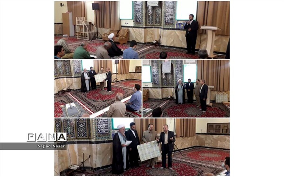 تقدیر از معلم پیشکسوت و فعال تربیت دینی در جمع نمازگزاران مسجد قائم‌ کاشمر