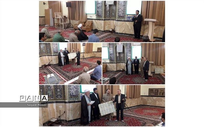 تقدیر از معلم پیشکسوت و فعال تربیت دینی در جمع نمازگزاران مسجد قائم‌ کاشمر