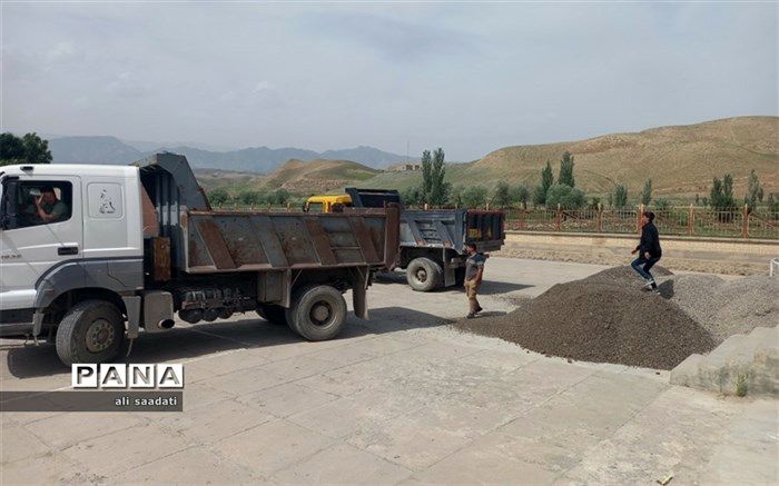 آغاز عملیات اجرایی زمین چمن مصنوعی آموزشگاه شهید ایرانپور شهر لایین