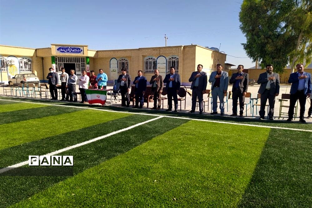 آیین افتتاح پروژه‌های ورزشی طرح شهید سردار سلیمانی شهرستان داراب