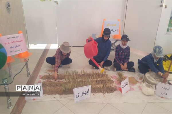 برپایی نمایشگاه هفته سلامت در دبستان مصلح داراب