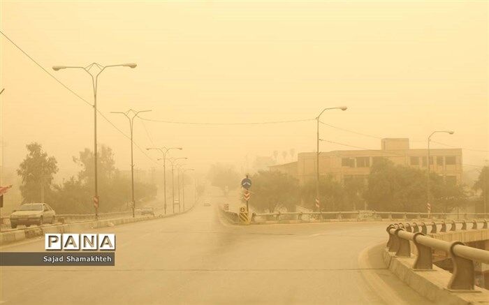انتقال توده گرد و غبار از مرزهای غربی به کشور