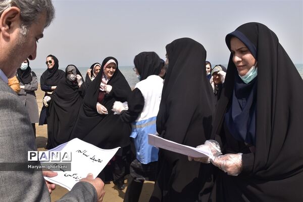 ساحل بهنمیر به‌مناسبت هفته سلامت پاک شد