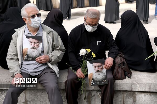 مراسم تشییع پیکر مرحوم  آیت الله فاطمی‌نیا در دانشگاه تهران