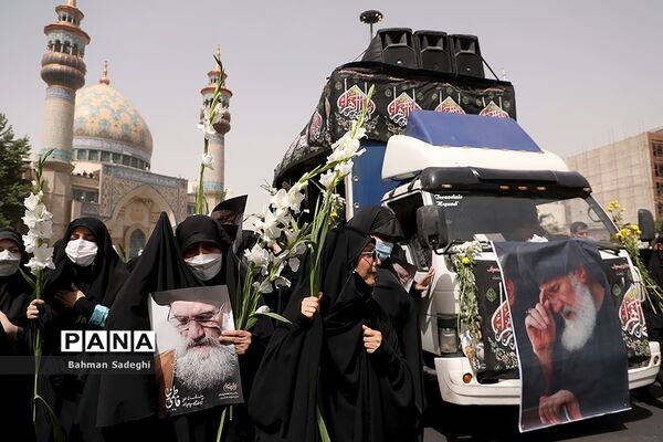 مراسم تشییع پیکر مرحوم  آیت الله فاطمی‌نیا در دانشگاه تهران