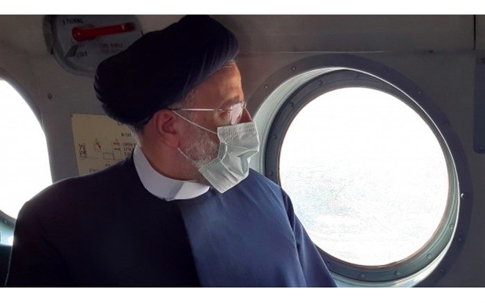 بازدید هوایی رئیس‌جمهوری از روند احیای دریاچه ارومیه