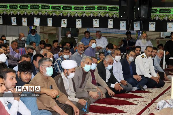 مراسم وداع با پیکر شهید گمنام‌ تازه تفحص شده در امیدیه