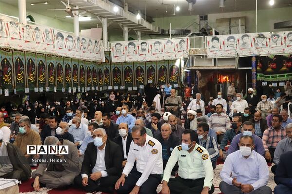 مراسم وداع با پیکر شهید گمنام‌ تازه تفحص شده در امیدیه