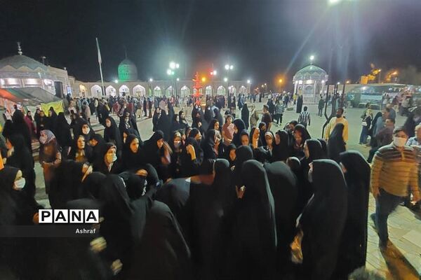 مراسم تشییع شهدای گمنام در استان مقدس امام‌زاده سلطان سید علی (ع ) نایین