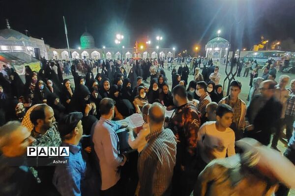 مراسم تشییع شهدای گمنام در استان مقدس امام‌زاده سلطان سید علی (ع ) نایین