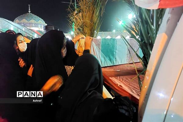 مراسم تشییع شهدای گمنام در استان مقدس امام‌زاده سلطان سید علی (ع ) نایین