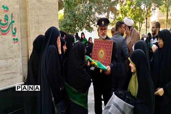 مراسم استقبال از کاروان خادمان  پرچم حرم امام رضا(ع) درشهرستان نظرآباد