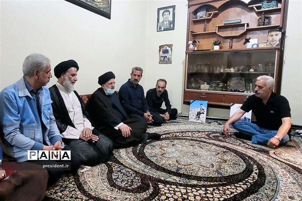 حضور رئیس‌جمهوری در محل حادثه متروپل آبادان و دیدار با خانواده جانباختگان