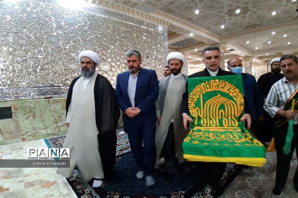 زیارت پرچم مقدس امام رضا (ع) در دهه کرامت در شهرستان ملارد