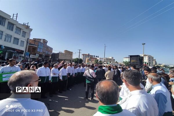 مراسم استقبال از کاروان زیر سایه خورشید