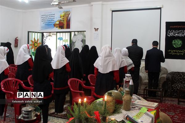 مراسم فاطمیه و یادواره شهدای دانش‌آموز در دبستان بی بی شهربانو گلوگاه