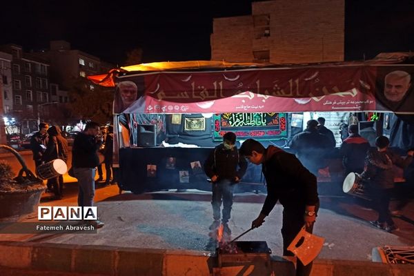 برپایی موکب عزاداری به همت مجموعه فرهنگی تربیتی چشمه منطقه ۱۴