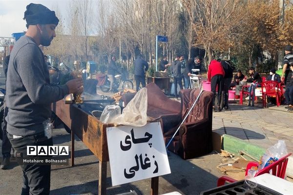 برپایی موکب هیات عشاق الزینب (س) به مناسبت شهادت حضرت زهرا در منطقه ۱۴