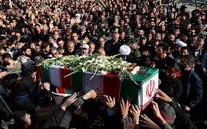 وداع با پیکر دو شهید گمنام در شهرستان گلوگاه/فیلم