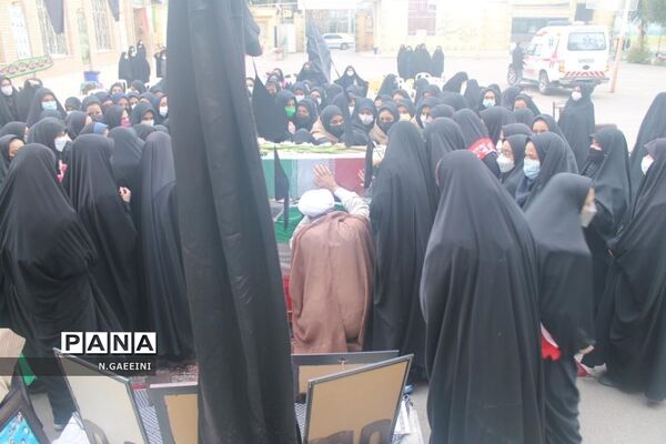 استقبال از شهید گمنام در مدرسه شهیده قضایی قم