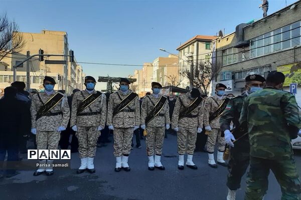 تشیع پیکر دو شهید گمنام در منطقه ۱۳